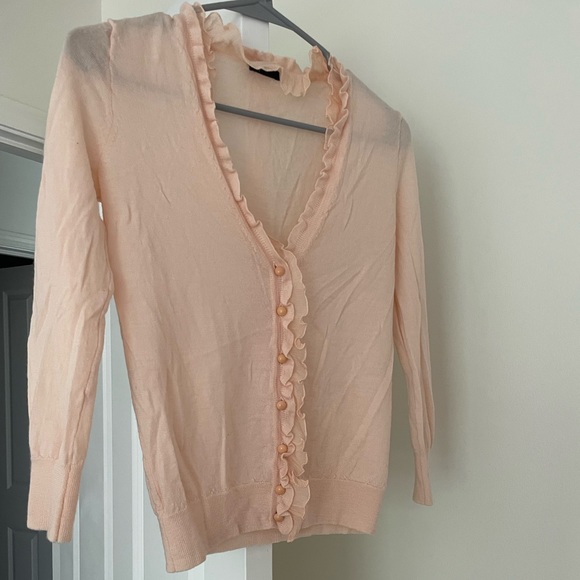 J. Crew Ruffle Front Cardigan - Picture 1 of 4